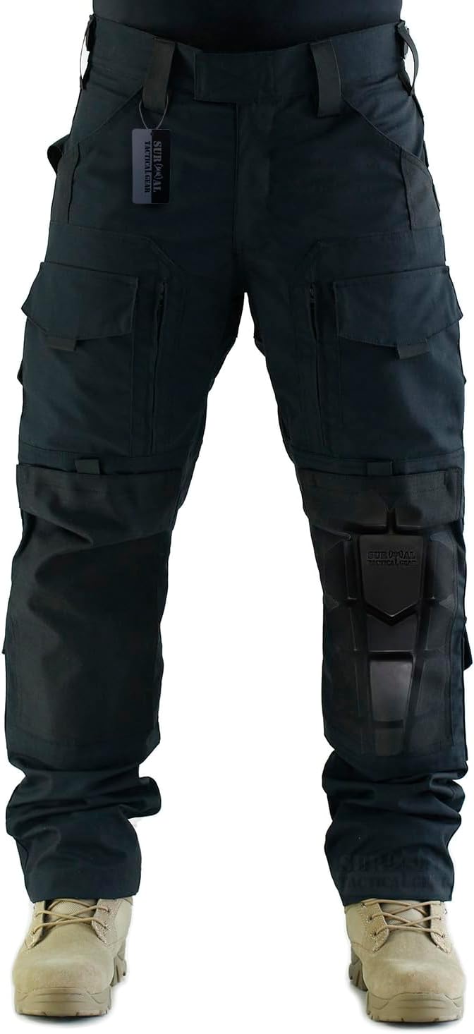 ZAPT Breathable Ripstop Fabric Pants Military Combat Multi-Pocket Molle Tactical Pants with EVA Knee Pads
