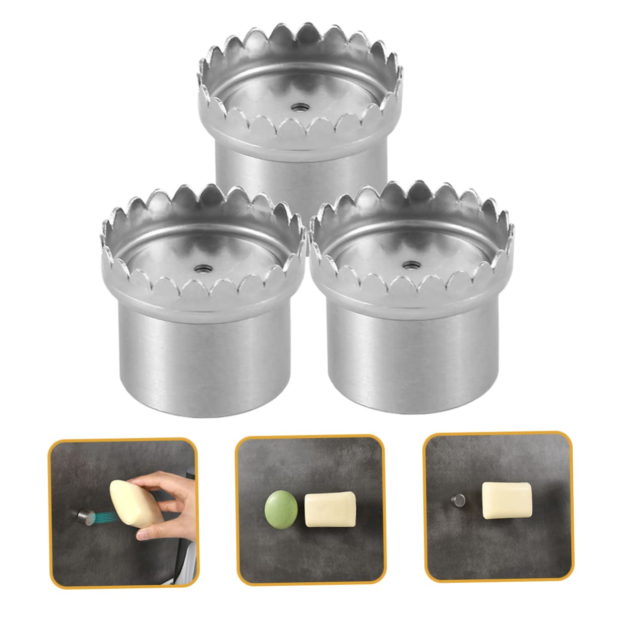 6stücke Teiliges Magnetischer Seifenhalter Wandmontage Seifenablage Für Badezimmer Küche Und Hotel rutschfest Kein Bohren Schnelles Abtropfen