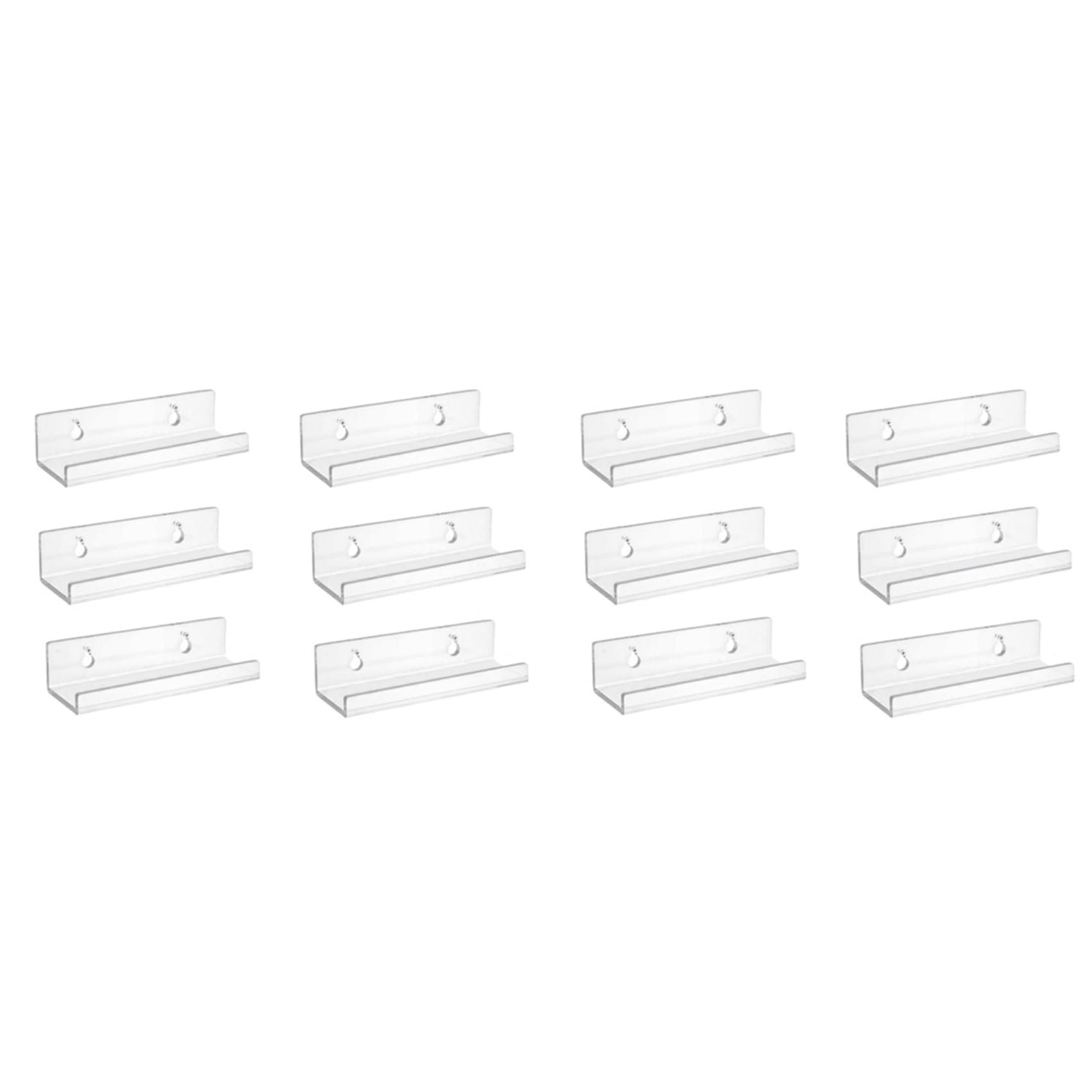 Hndhbfgrt 12X Acrylic Record Display Stand Shelf Clear Wall Mounted Vinyl Record Holder Floating Shelves Record Album Storage Rack