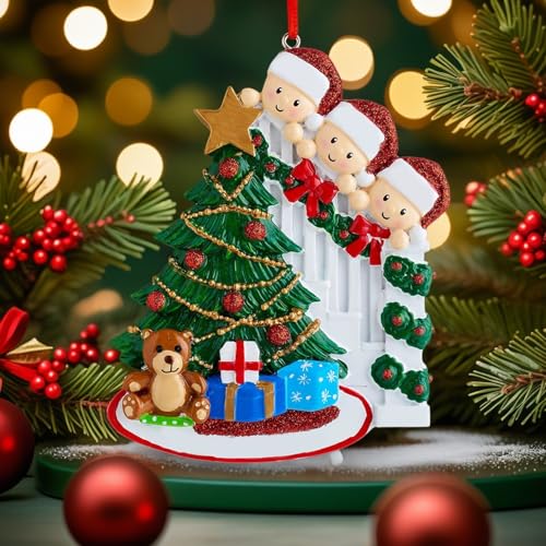 Personalisierter Weihnachtsbaumanhänger Mit 2-8 Namen...