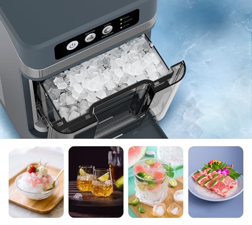 ITOMA Nugget LCE Ice Maker, Pellet Chewing Ice Maker, Self-Cleaning, Click-to-Run, Home/Kitchen/Office/Bar Party