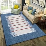 RUGMRZ Blu 50X80Cm Tappeti Piccoli Morbido Tappeto Antiacaro Moderno E Minimalista Per Soggiorno, Reception, Comodino, A Pelo Corto Tappeti Lavabili In Lavatrice Salotto