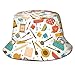 Produktbild Küchengeräte Flat Top Atmungsaktive Eimerhüte Unisex Little Fish Eat Big Fish Eimerhut Summer Fisherman's Hat