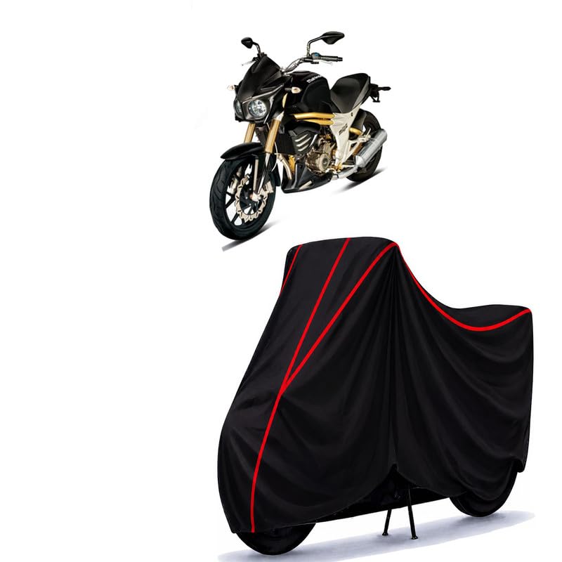 Image of Mojo BS7 Water Resistant Bike Cover for All Motorcycles & Scooters | Heavy Duty Premium Taffeta Fabric | UV Protection, Dustproof, Scratchproof | All Weather Two Wheeler Body Cover with Elastic Bottom