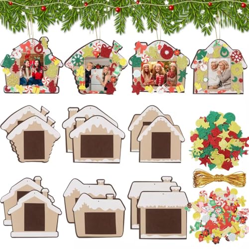 Weihnachten Fotorahmen Bastelset, 12 Stück Bilderrahmen Weihnachten...