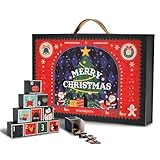 WOODBESTS Christmas Advent Calendar 2025, Wooden Puzzles for Adults and Kids, Christmas Countdown Calendar Wood Puzzles with Exquisite Giftable Box, Christmas Gifts for Family Friends DIY Lovers