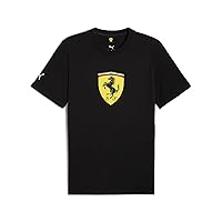 PUMA Ferrari Sportswear - Maglietta da Uomo con Scudo colorato (Confezione da 1)