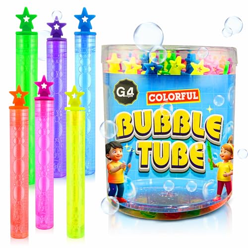 G4GADGET 36-Pack Bubble Tubes Party Bag Fillers - Fun and Colorful Toy Bubble Tubes for Kids - Ideal Wedding Favors Party Favors Loot Bag and Stocking Fillers