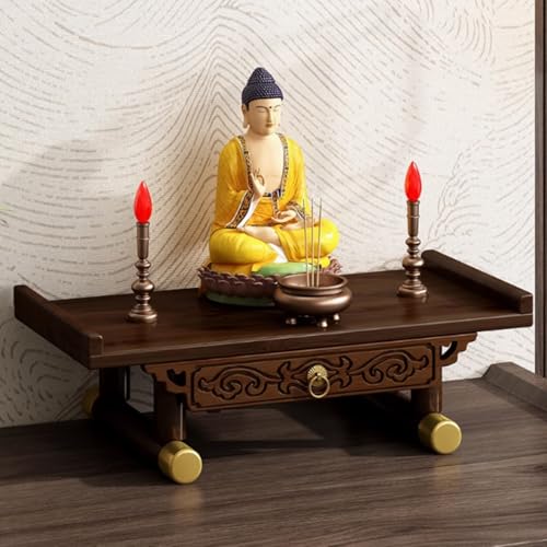 Mesa de altar de bambú para Buda altar meditación rituales puja 2