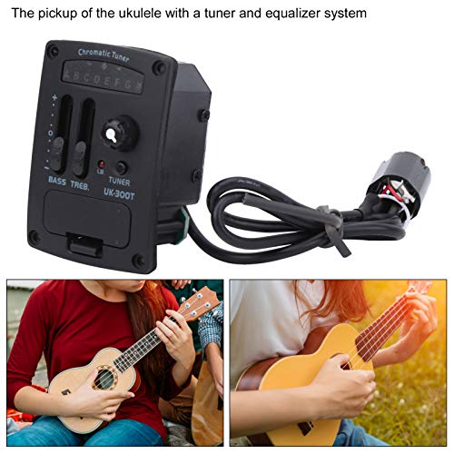Pastilla Para Ukulele, Ecualizador de 2 bandas Ajuste de pastilla Ukulele EQ Ecualizador Sintonizador Guitarra clásica Pastilla piezoeléctrica Preamplificador