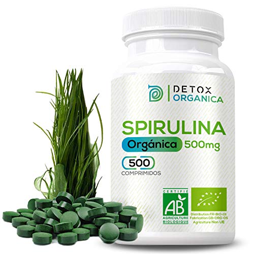 Espirulina Ecologica Comprimidos Orgánica - 500 x 500 mg | Espirulina Pastillas BIO Vegano - Saciante | Alga Espirulina Comprimidos - Rica En Proteínas+Vitaminas+Minerales - Proteina Vegana de D.O.