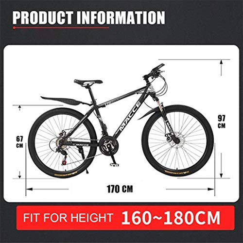 JLRTY Mountainbike Mountainbike, Hardtail Fahrrad, Leichte Carbon Steel Doppelscheibenbremse Und Vorderradfederung, 26-Zoll-Räder (Color : White, Size : 21-Speed) – Bild 3