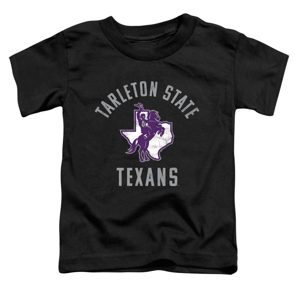 Tarleton State University Official Tarleton Texans Logo Unisex Toddler T Shirt,Black, 2