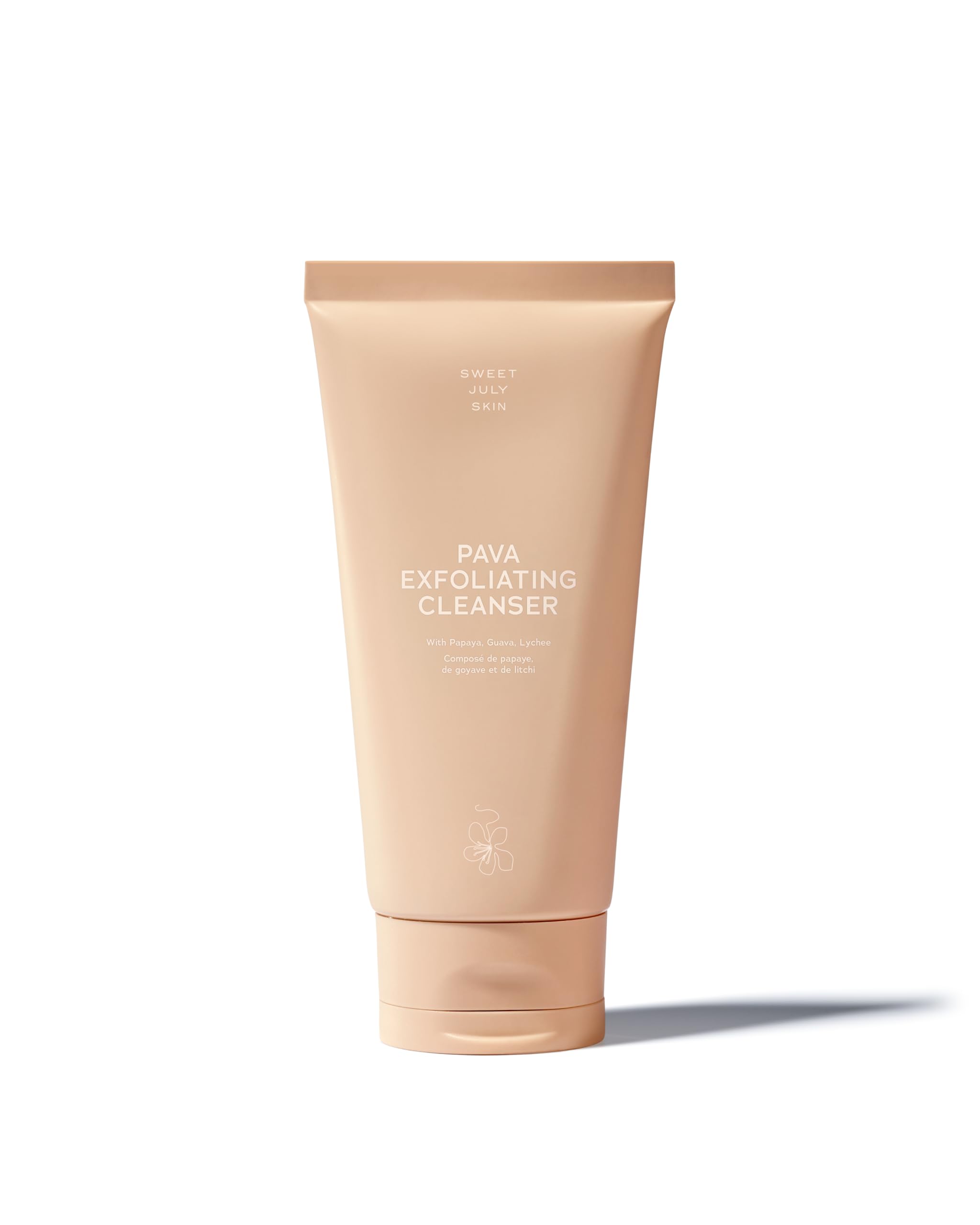 SWEET JULYSKIN Pava Exfoliating Cleanser, Gentle, Non-stripping, Hydrating, Clean Face Wash for All Skin Types, Vegan, Clean (5.6 oz)