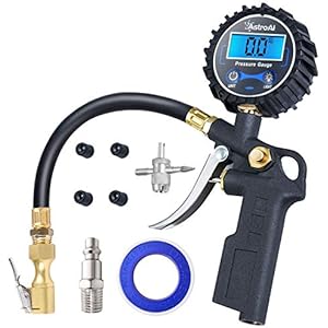 AstroAI Digital Tire Inflator with Pressure Gauge 250 PSI Air Chuck and Compressor Accessories Heavy Duty with Rubber Hose