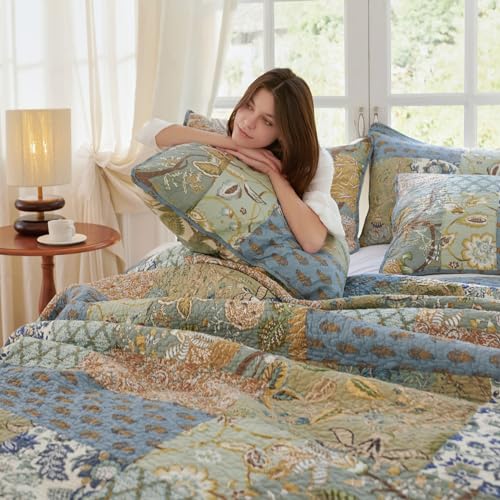 Secgo Queen Comforter Set For Bed - 100% Cotton Quilts Queen Size thumb #1