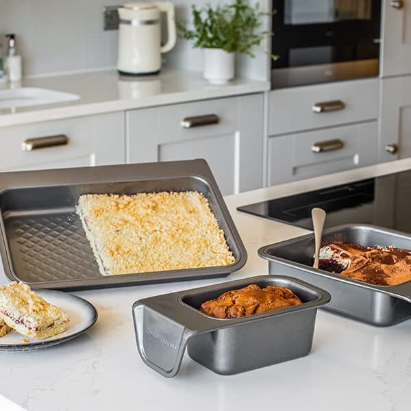 MasterClass Smart Stack Rectangular Baking Tray - Non Stick, Carbon Steel, Space Saving, 13.5x9.5x2 Inch, Dishwasher Safe - View #4