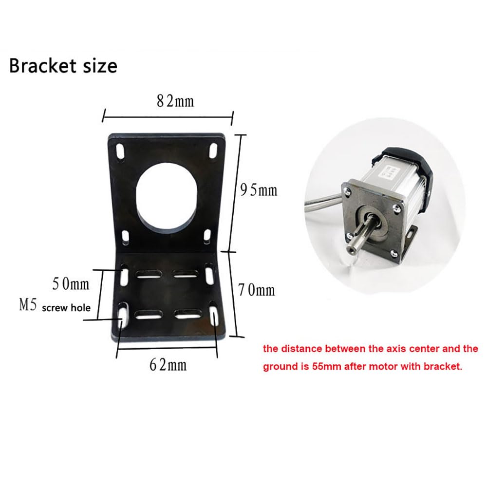 220 V High Power Brushless DC Servo Motor Kit, Bldc with Controller Speed Adjustable for Woodworking Lathe Belt Bead Machine (800 W Kit), BJYCCAR, 800 W Kit and Bracket, 800 W Kit and Bracket