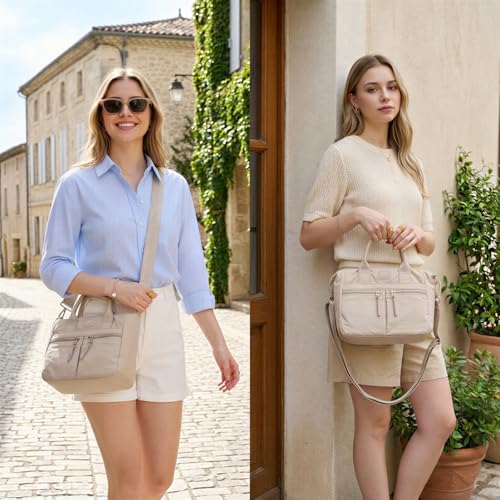 Image of Lee Small Crossbody Bag for Women Nylon Tote Bag with Multiple Pockets