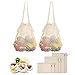 Viedouce 8 Paquet Sacs Produits Réutilisables Fruits,Sac Reutilisable Legumes en Coton avec Serrage,Sacs Réutilisables en Maille,Sacs d'Epicerie,Sacs en Tissu Bio pour Shopping,Lavable en Machine