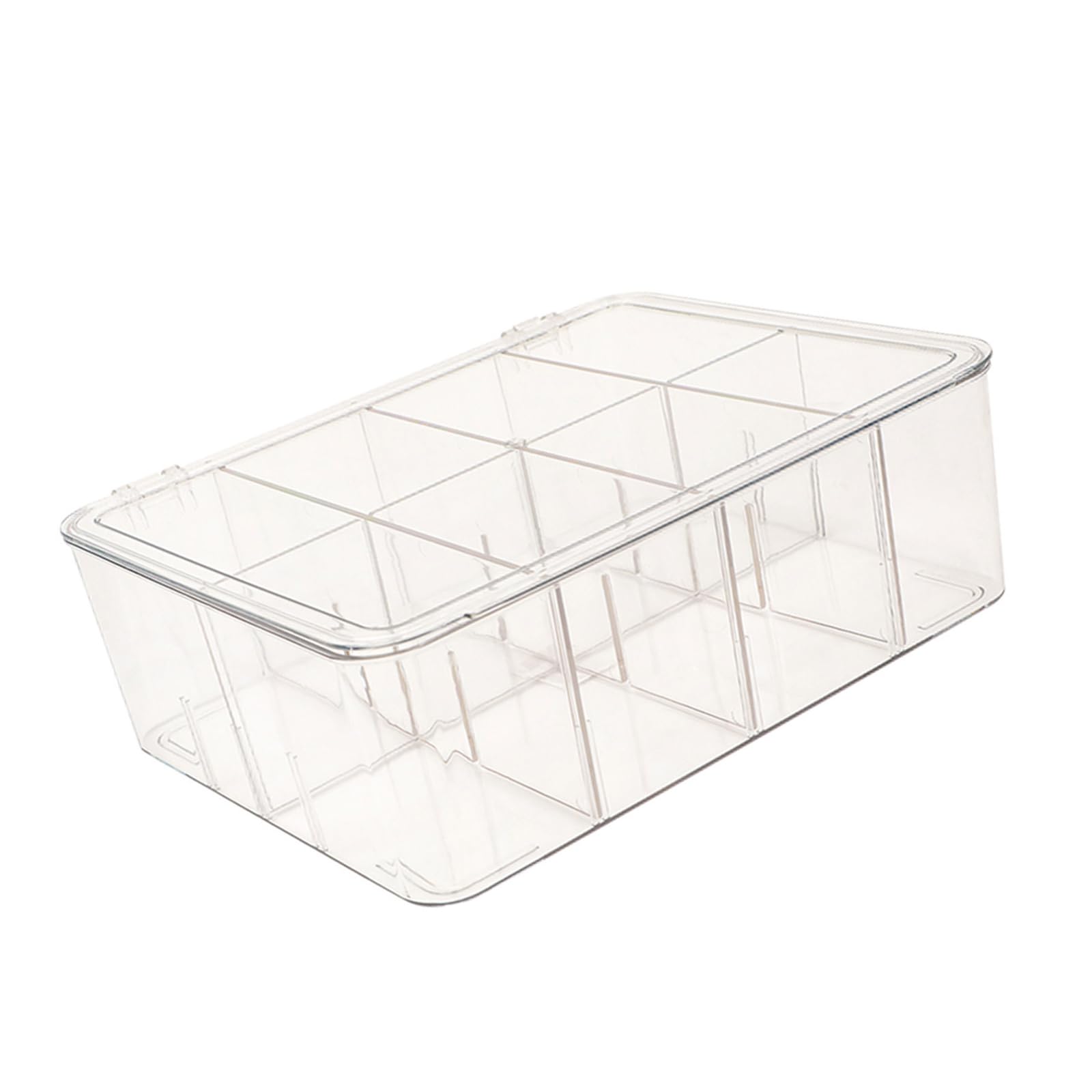Organizador de bolsas de té acrílico con tapa para cajón, caja de almacenamiento de café transparente con múltiples compartimentos, soporte para aperitivos