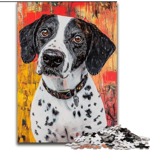 Pointer-Hunde-Puzzle für Teenager, 1000 Puzzles, Spielzeug, Lernspiele, Stressabbau, Wunschliste mit Weihnachtsmann, 38x26cm