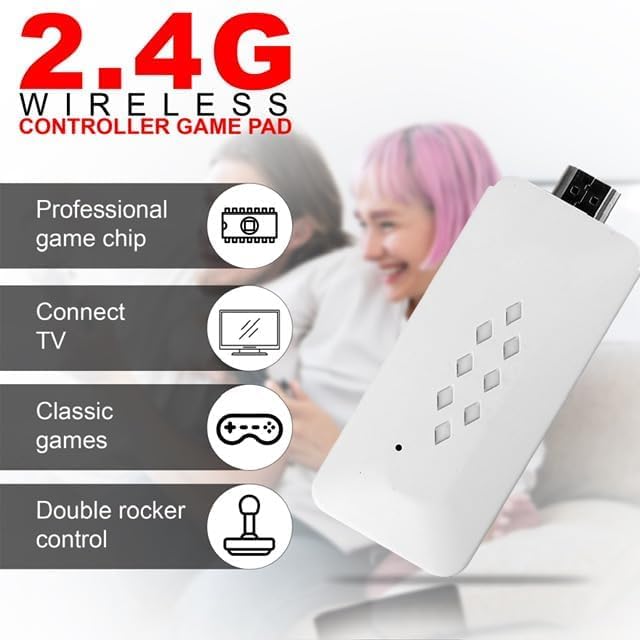 Image of M22 Special Edition Retro Game Console | Wireless Controller Gamepad | 52 Emulators, 30,000+ Games | 1080P HD Output | 64GB Storage | TV Stick Console for All Ages