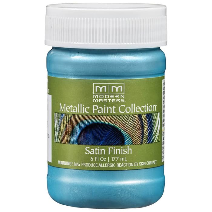 Rust-Oleum Modern Masters - Pintura metálica azul glaciar, 6 onzas