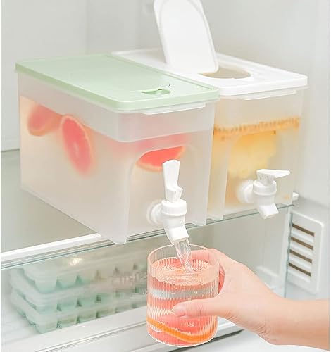 Miniatura 4 de Dispensador de bebidas para bebidas heladas, dispensador de bebidas de plástico de 4 litros, con espita boca ancha, contenedor de limonada fácil de