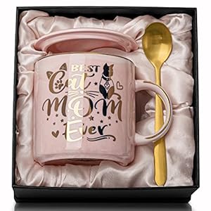 Cat Mom Gifts for Women, Cat Gifts for Cat Lovers - Best Cat Mom Ever - 14oz Pink Ceramic Marble Gold Pattern Coffee Mug with Gift Box, Christmas gifts for Crazy Cat Lady, Mom Wife Daughter Friends Cat Mom Gifts for Women Cat Gifts for Cat Lovers Best Cat Mom Ever 14oz Pink Ceramic Marble Gold Pattern Coffee Mug with Gift Box Christmas gifts for Crazy Cat Lady Mom Wife Daughter Friends