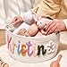 Macalpo Personalized Baby Name Basket Custom Easter Cotton Rope Diaper Caddy & Nursery Storage Organizer Bin for Baby Birthday Shower Gift, Newborn Essentials, Kids' Bedroom Bathroom Decor (Style A)