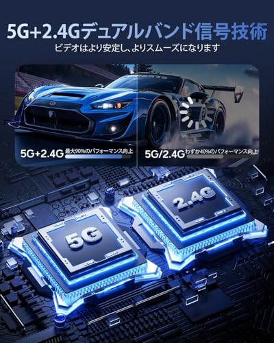 undefined hdmi 無線 ワイヤレス hdmi 送受信機セット 0.03秒超低遅延「1080P/5G+2.4G/100m安定転送/日本技適認証取得」小型 挿すだけで使える WIFI&設定不要 映像音声同期出力 LEDディスプレイ搭載 8台増設可能 収納に便利 テレビ/PC/Mac/Laptop/Window/カメラなど対応 (silver) の商品画像 4