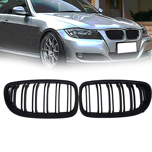 Parrilla de coche parachoques delantero de doble listón para BMW Serie 3 2009-2012