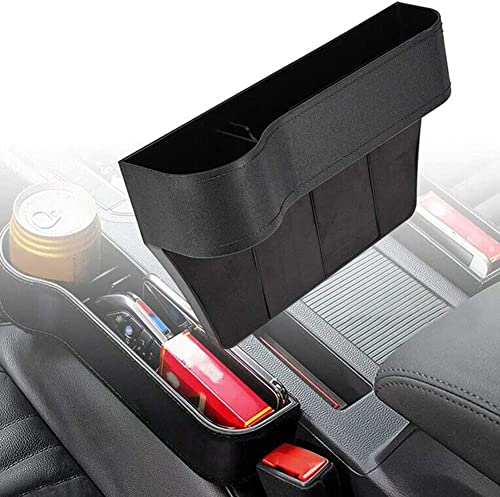 Ggaggaa 1 pc boîte de Rangement de Voiture Porte-gobelet de Voiture siège Espace intercouche de Rangement Noir côté boîte de Rangement Cover