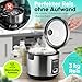 ProfiCook® Reiskocher für 3kg Reis | schnelle Zubereitung ohne Anbrennen | Warmhaltefunktion | inkl. Messbecher & Reislöffel | Rice Cooker mit Antihaft | Reiskocher mit Dampfgarer | PC RK 1285