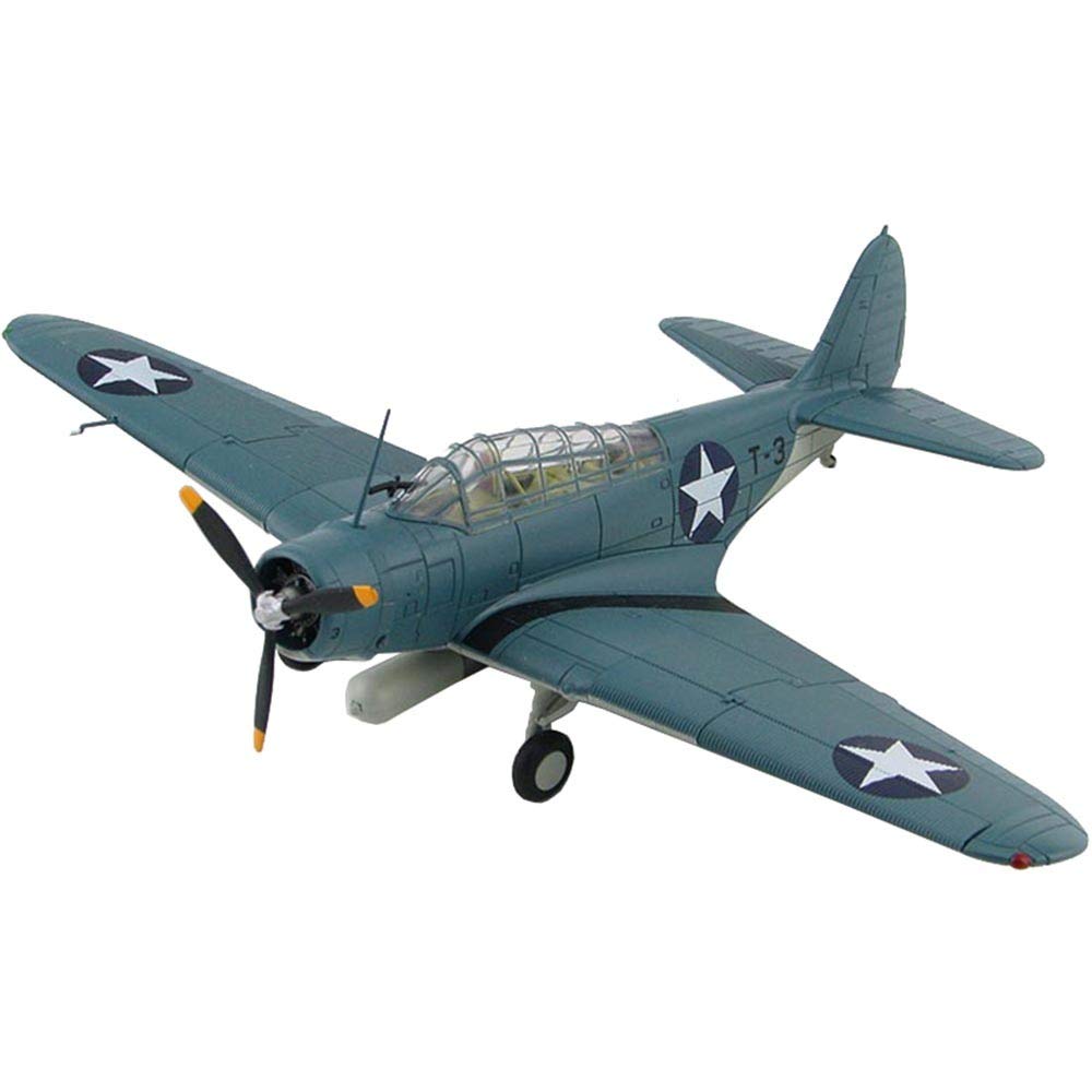 Military Fighter Alloy Die Cast Model, 1/72 Scale TBD-1 Devastator Bomber Battle of Midway T-3 USS Hornet 1942 Model Toys, 5.8Inch X 8.3Inch