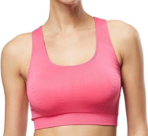 Beilini Women's Camisole Yoga Tank Top Racerback Low Impact Workout Bra Carmine