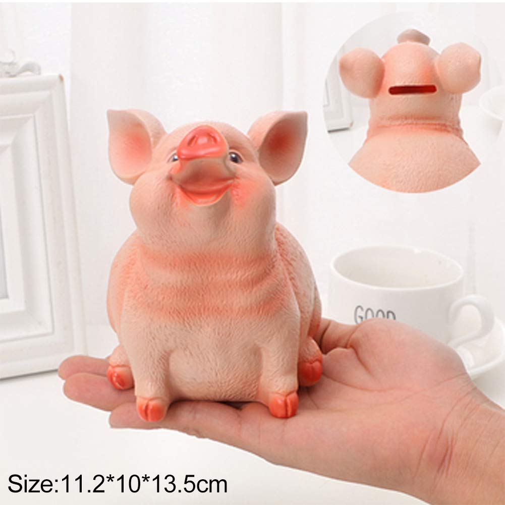 Pig Shaped Vinyl Decorative Coin Bank Money Box For Kids Yellow Piggy Bank  - Vinyl Pig-Shaped Money Box For Kids Saving Coins Decorative Pig Bank