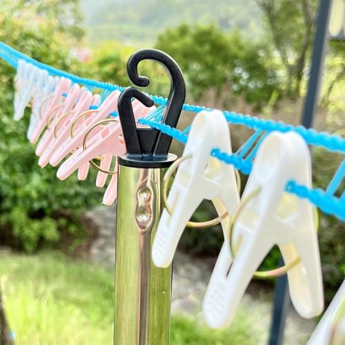 Corde à linge rétractable et barre de support de 2,3 m pour ne plus manquer de place au jardin - 3