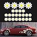 housesweet 48pcs Autocollants de Voiture de Fleur de Marguerite latéraux de Bande de PVC de Style latéraux automatiques de Vinyle de Porte de Vinyle de Style