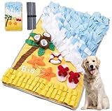 Genérico Alfombra Olfativa para Perros – Snuffle Mat Interactivo, Juego de Inteligencia y Entrenamiento – Manta de Alimentación Lenta para Cachorros, Perros Medianos y Grandes (75x46.5 Playa)