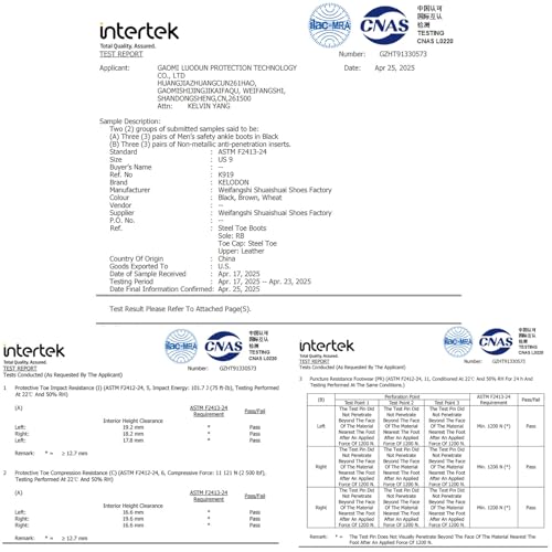 KELODON Waterproof Steel Toe Boots For Men 6 Inch Leather Steel Toe Shoes Non Slip Resistant Safety Work Boots Indestructible Lightweight Construction Boot4