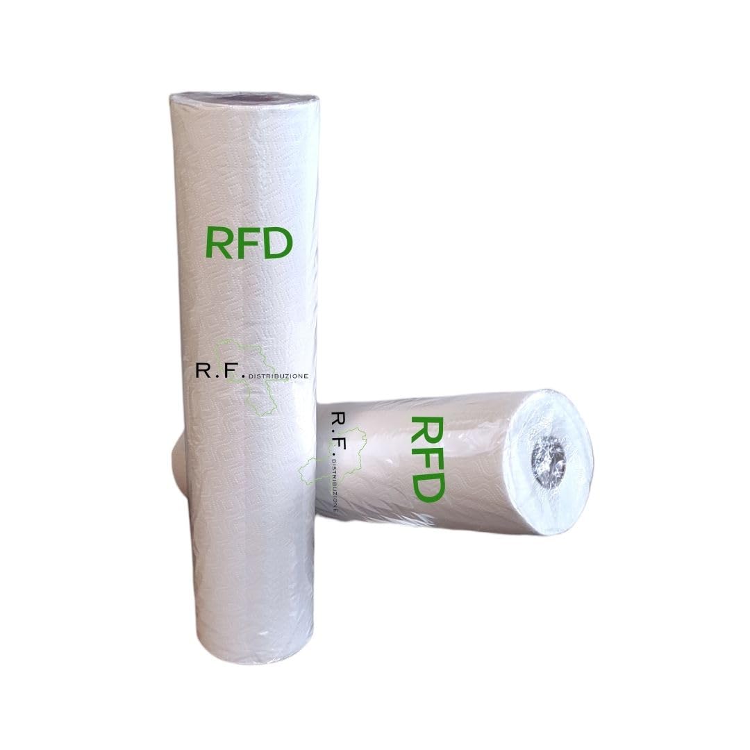 Rotolo Lettino Medico Carta Doppio velo Imbustato Singolarmente - 18 Rotoli - Offerta Lenzuolino estetica in Pura Cellulosa Made in Italy per estetista massaggio terapie