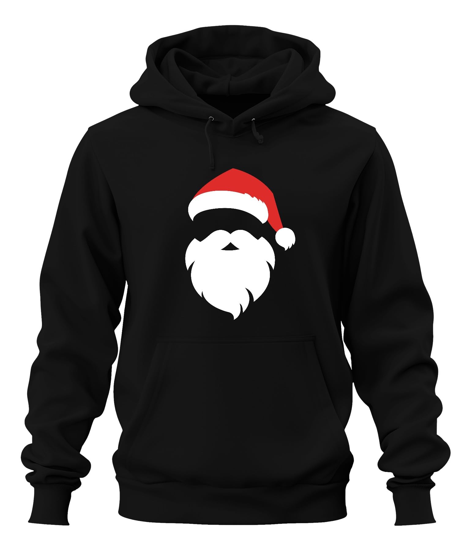 Santa Święty Mikołaj strój bożonarodzeniowy - Boże Narodzenie Uniseks bluza z kapturem, czarna, XXL