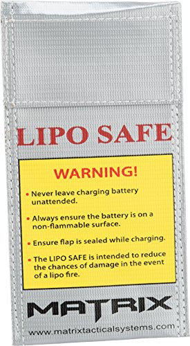 Evike Airsoft - Matrix LIPO Safe Lipoly Battery Charging Container Bag (Size: 100 x 200 mm)