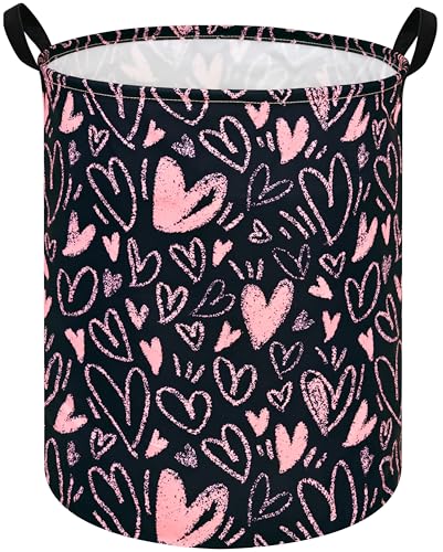 Image of MAIZMZ Girls Room Storage Basket Decor Organizer Bins Kids Hamper Storage Bins Toy Box Women Laundry Basket Large Canvas Collapsible Chest for Home /Dorm /Kitchen /Pet /Office /Closet /Shelf /Gift Baskets