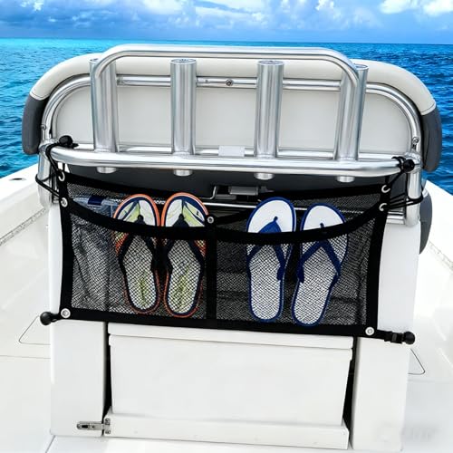 Upgraded 32-Inch Mesh Storage Organizer with 6 Elastic...
