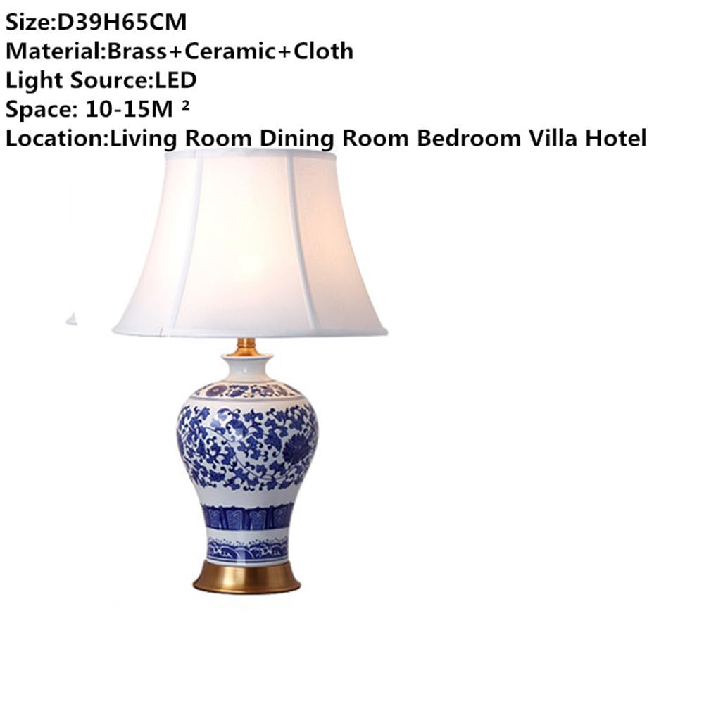 Moderno Ottone Ceramica Lampada da Tavolo Arte di Lusso Soggiorno Camera da Letto Studio Villa Hotel Led Comodino Scrivania Luce (Stile 19)