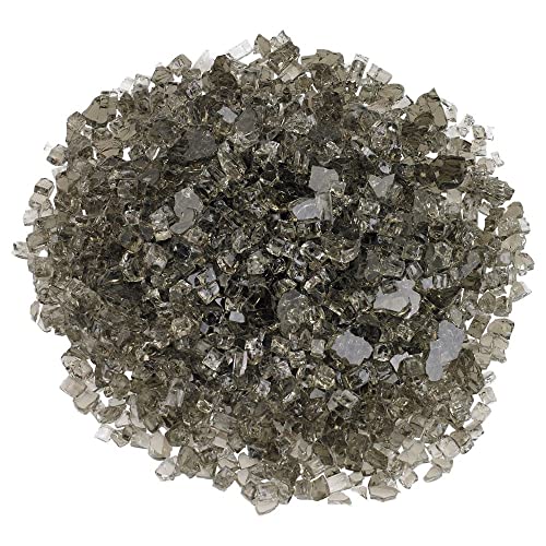 Image of American Fireglass 10-Pound Fire Glass with Fireplace Glass and Fire Pit Glass, 1 /4-Inch, Bronze