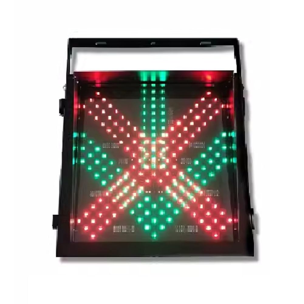 YushenFu Square LED Traffic Lights With Red X/Green Arrow Style, 16/24Inch Traffic Indicators Lights, Horizontal/Vertical Mounting Signal Light For Toll Station, Junctions(Size:16Inch,Color:12-24v)